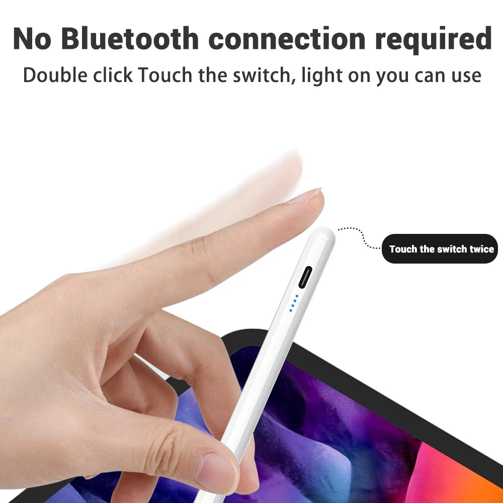 Pencil for Apple iPad with Palm Rejection Stylus Pen for iPad Air M2 Pro 13 Pro 12.9 10 Gen 7th 8th 9th 10.2 for iPad Pencil