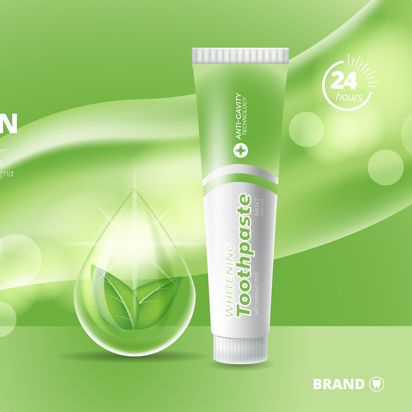 CrystalBright Whitening Toothpaste – Herbal Mint Radiance