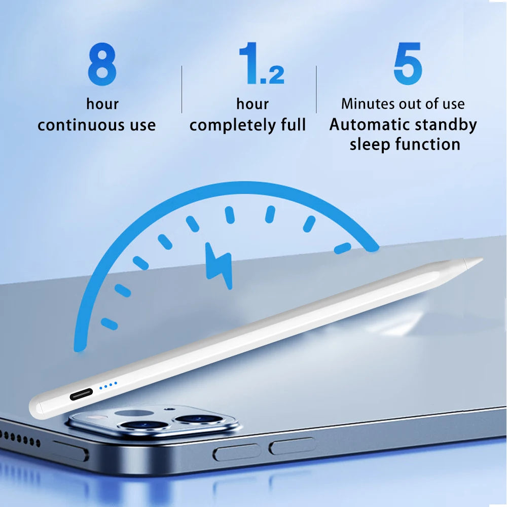 Pencil for Apple iPad with Palm Rejection Stylus Pen for iPad Air M2 Pro 13 Pro 12.9 10 Gen 7th 8th 9th 10.2 for iPad Pencil